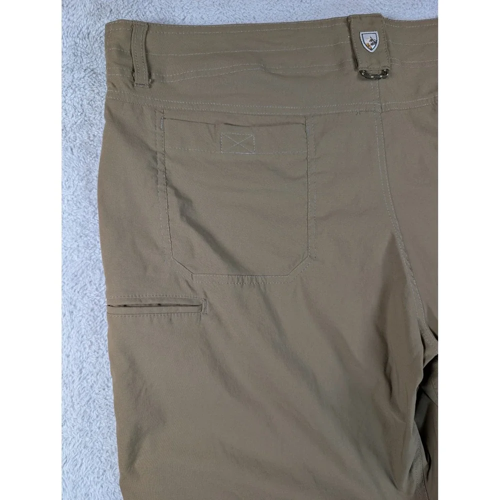Kuhl Renegade Khaki Tan Cargo Hiking Shorts Mens 42 Style 5121 Nylon Spandex - Picture 12 of 13